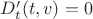 $D'_t(t,v)=0$