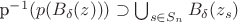 p^{-1}(p(B_\delta(z)))\supset\bigcup _{s\in S_n} B_\delta(z_s)