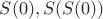 $S(0), S(S(0))$