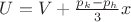 $U=V+\frac{p_k-p_h}{3}x$
