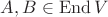 $A,B\in\operatorname{End}V$