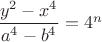 $\dfrac{y^2-x^4}{a^4-b^4}=4^n$