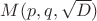 $M(p,q,\sqrt{D})$