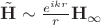 $\tilde{\mathbf H}\sim\frac{e^{ikr}}{r}\mathbf H_\infty$