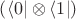 $\left ( \langle 0 \vert \otimes \langle 1 \vert \right)$