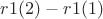 $r1(2)-r1(1)$