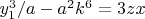 $y_1^3/a-a^2k^6=3zx$