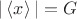 $|\left\langle x \right\rangle| = G$
