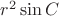 $r^2 \sin{C}$