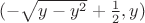$(-\sqrt{y-y^2}+\frac{1}{2},y)$