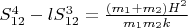 $S_{12}^4 - lS_{12}^3 = \frac{(m_1 + m_2)H^2}{m_1m_2k}$