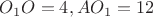 $O_1O=4, AO_1=12$ $O_1O=4, AO_1=12$