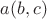 $a(b,c)$
