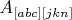 $A_{[abc][jkn]}$