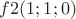 $f2(1;1;0)$