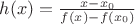 $h(x)=\frac{x-x_0}{f(x)-f(x_0)}$