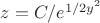 $z=C/e^{1/2y^2}$