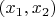 $(x_{1},x_{2})$