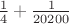 $\frac{1}{4}+\frac{1}{20200}$