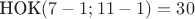 $\text{НОК}(7-1;11-1)=30$