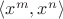 $\langle x^m, x^n \rangle$