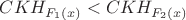 $CKH_{F_1(x)}<CKH_{F_2(x)}$