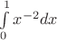$\int \limits _0^1x^{-2}dx$