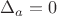 $\Delta_a = 0$