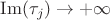$\operatorname{Im}(\tau_j)\to +\infty$