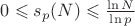 $0\leqslant s_p(N)\leqslant\frac{\ln N}{\ln p}$