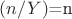 $(n/Y)$=n