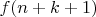 $f(n+k+1)$