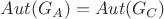 $Aut(G_{A})  = Aut(G_{C})$