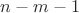 $n - m - 1$