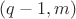 $(q-1,m)$