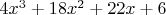 $4x^3+18x^2+22x+6$