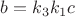 $b=k_3k_1c$