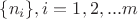 $\{n_i\},i=1,2,...m$