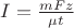 $I = \frac{mFz}{\mu t}$