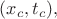 $(x_c, t_c),$