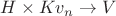 $H\times Kv_n\to V$