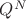 ${Q^N}