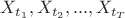 $X_{t_1}, X_{t_2}, ..., X_{t_T}$