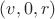 $(v,0,r)$