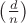 $\left( \frac{d}{n}\right)$