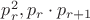$p^2_r,p_r \cdot p_{r+1}$