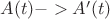 $A(t)->A'(t)$