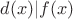 $d(x)|f(x)$