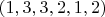 $(1,3,3,2,1,2)$
