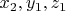 $x_2,y_1,z_1$